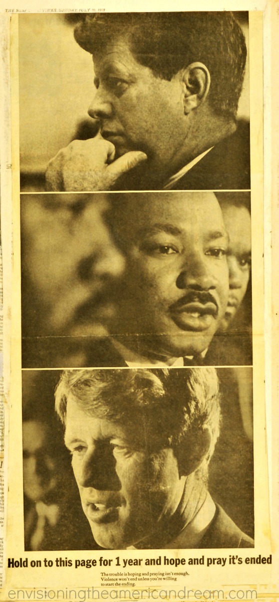 Vintage ad 1969 JFK, RFK, MLK