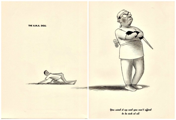 Kennedy Doll AMA doctors cartoon