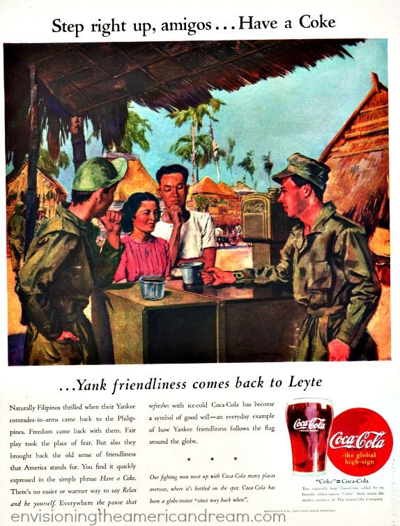 WWII Coke Philippines illustration ad