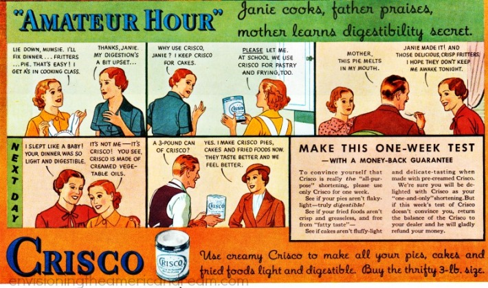 Vintage Crisco Ad cartoon 