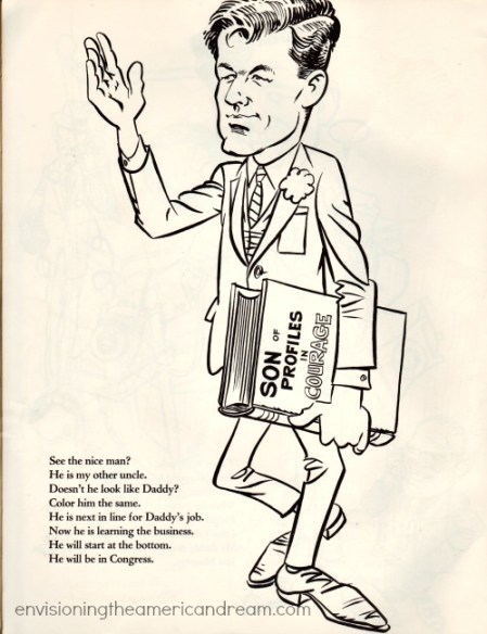 vintage cartoon Edward Kennedy