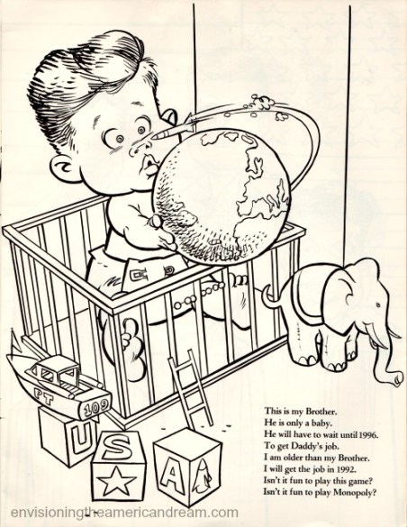Vintage cartoon John Kennedy Jr