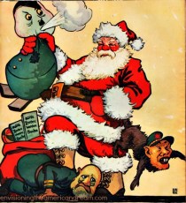 illustration Santa Claus WWII propaganda