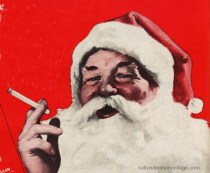 illustration Santa smoking