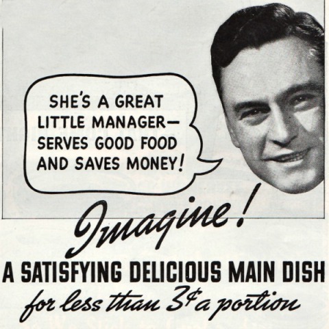 Vintage ad 1937 man speech bubble