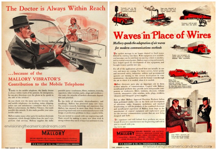 Vintage ads 1949 Mallory Electronics
