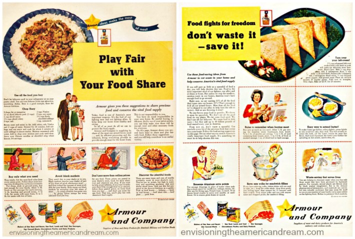 WWII Food Fights For Freedom vintage ads 