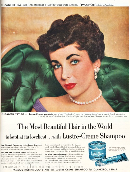 Hollywood legend  Elizabeth taylor Lustre Creme shampoo