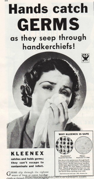 Vintage kleenex ad 1933 
