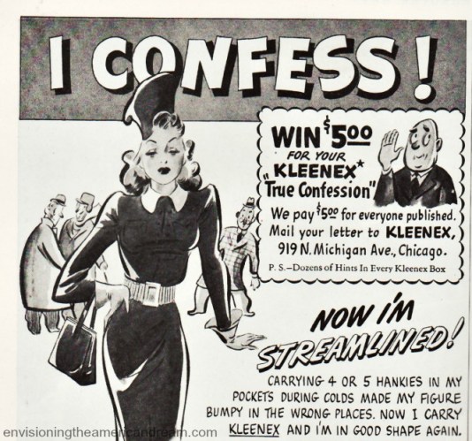 Vintage Kleenex Ad 1940 cartoon