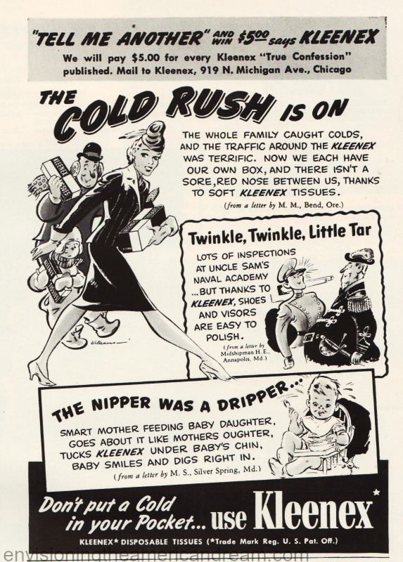 Vintage Kleenex Ad 1941