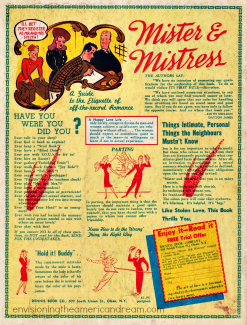 vintage ad sex manual 1940s 