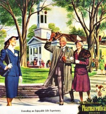 vintage illustration seniors