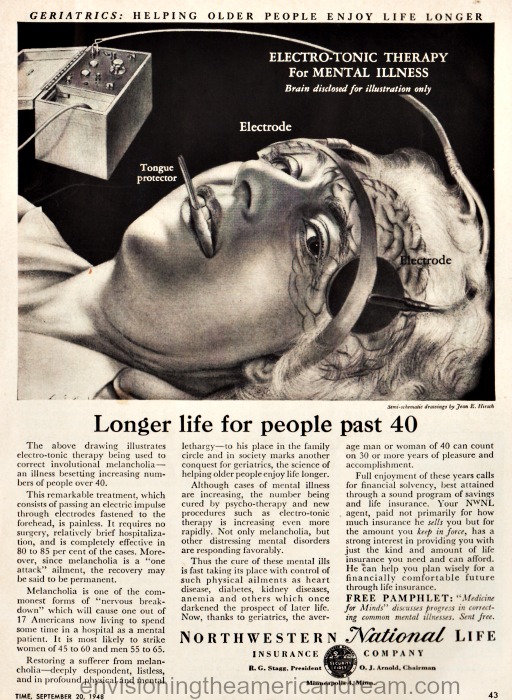 vintage ad for electro shock therapy