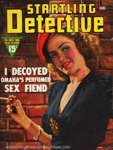 Vintage Magazine Cover "Startling Detective" 1942 Vintage magazine cover Stratling Detective photo of "loose woman"