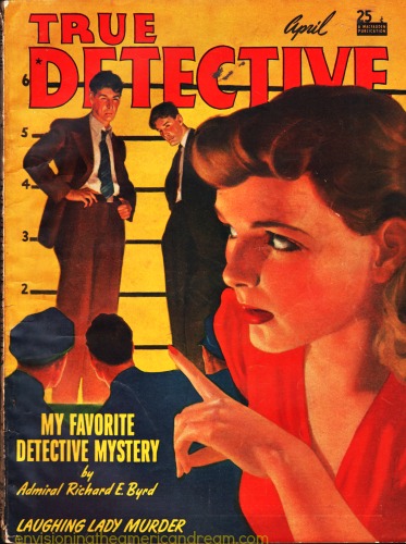 Vintage "True Detective" magazine April 1941 pulp magazine true detective illustration police line up