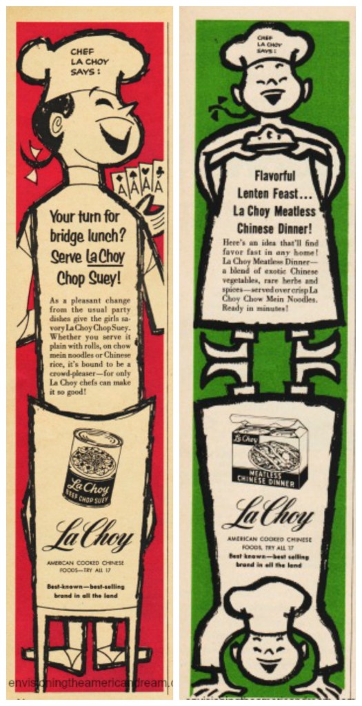 Food Chinese la Choy ads illustration chinese chefs