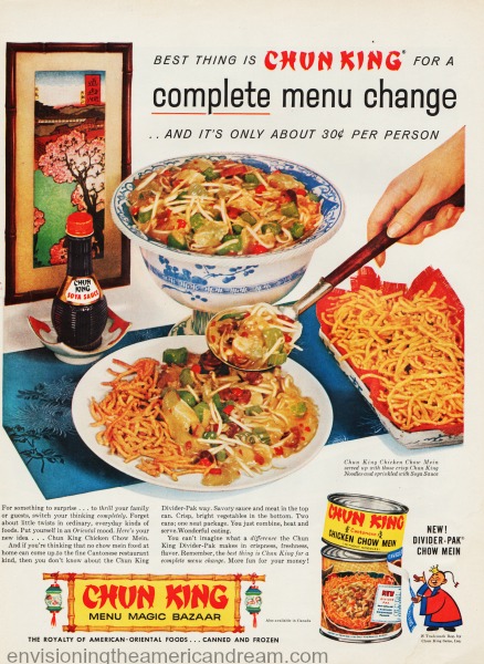 Food chinese Chun King ad vintage 1950s