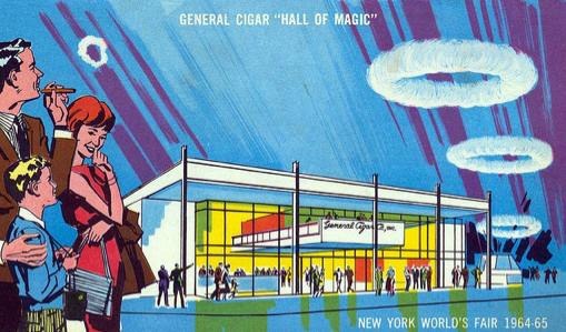 Worlds Fair 64 Gen Cigar magic tricks illustration of family 