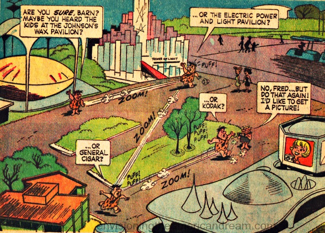 NY Worlds Fair 64 comics Flinstones Kodak Johnson Wax Gen Cigar