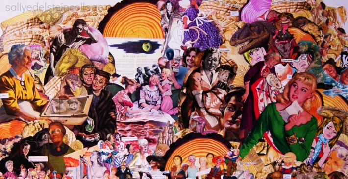 collage of vintage appropriated images agein women