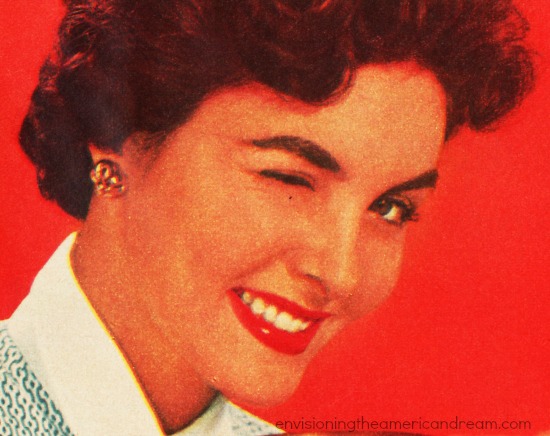 housewife winking 1950s