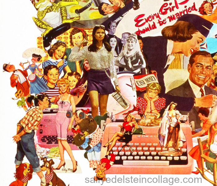 collage by  sally edelstein art appropriated vintage  images 1950s 