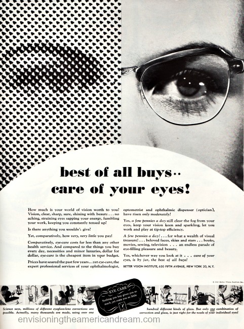 Vintage ad Better Vision Institute 1951 vintage ad Better Vision Institute 1951