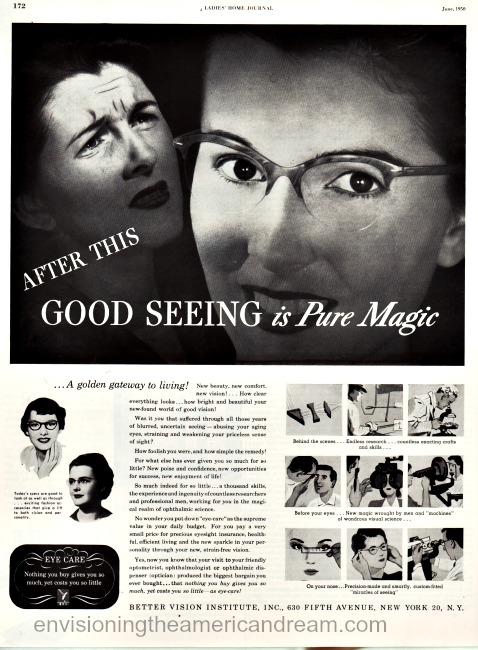 Vintage Better Vision Institute ad 1950 Better Vision Institute ad 1950