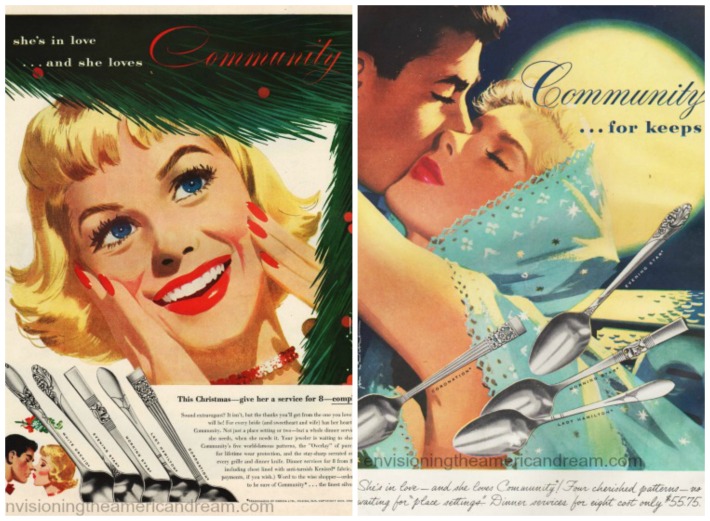 vintage community silverplate ads illustration women