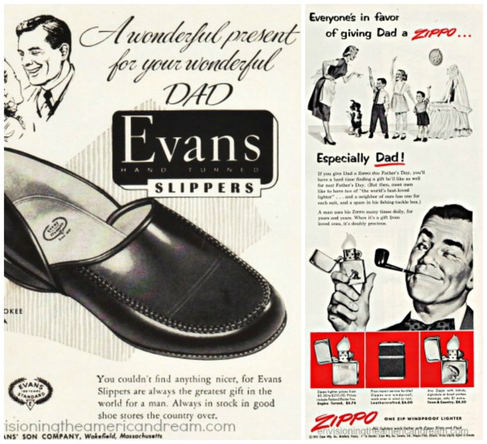 fathers Day ads pipe and slippers