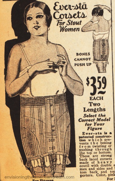 vintage lingerie corset stout women 