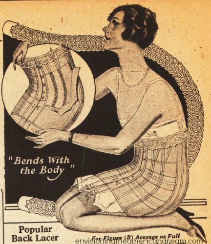 vintage catalog fashion illustration lingerie corsetlette girdle 1920s