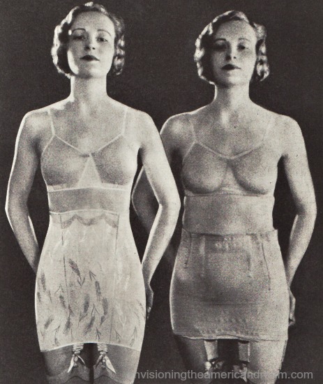 photo woman vintage lingerie corsets 1933 