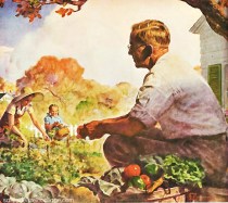vintage illustration Victory garden