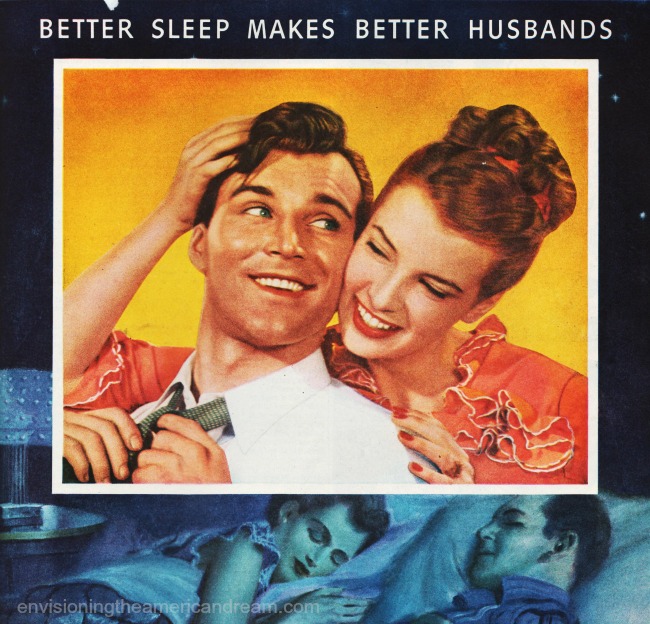 Vintage 1940s smiling man and woman 