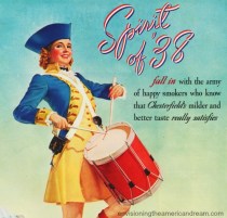 vintage woman dressed in revolutionary war outfit drumming