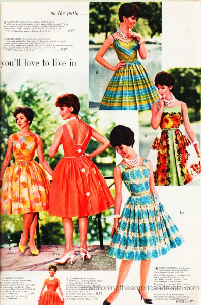 Vintage women's fashion 1961 Sears catalog Vintage women's fashion dresses 1961 Sears catalog