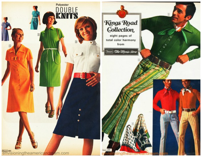 Vintage Fashions 1971 Sears catalog Vintage men and womens fashion polyester 1970s