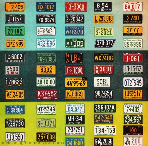 vintage cars license plates