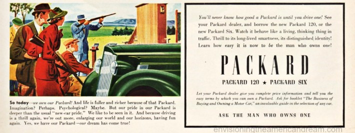 Vintage Packard Car Ad 1937
