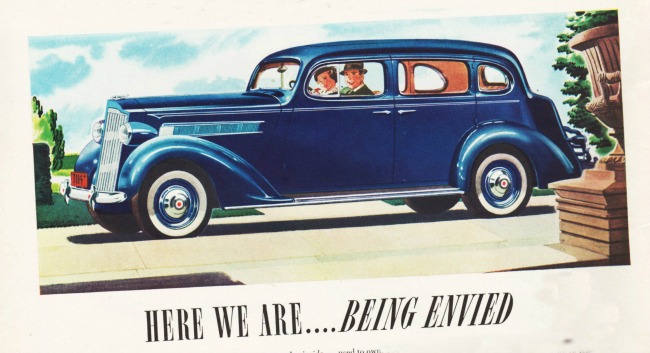 Vintage Packard Car Ad 1937y