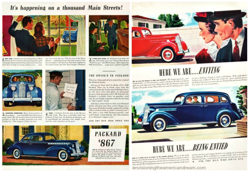 vintage car ads Packards envy