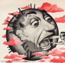 vintage illustration of sick earth