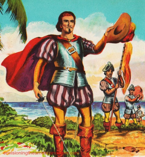 Vintage illustration Columbus