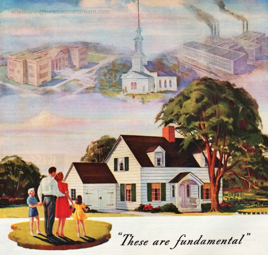 vintage ad American dream illustration