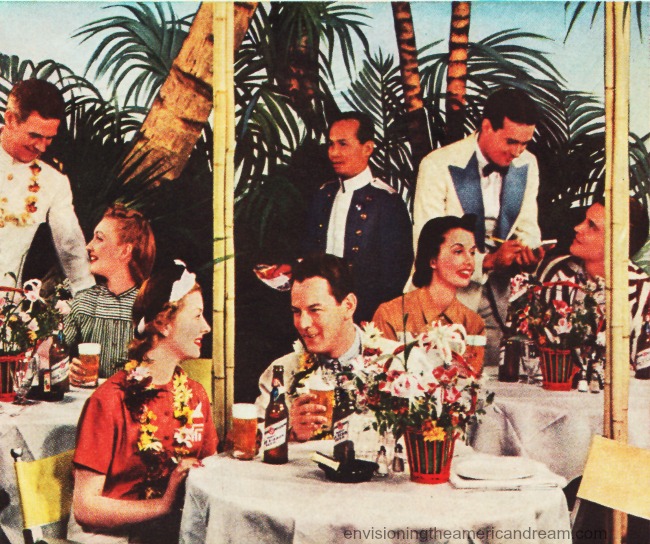 Vintage ad Beer Pabst 39 Royal Hawaaiin folks drinking
