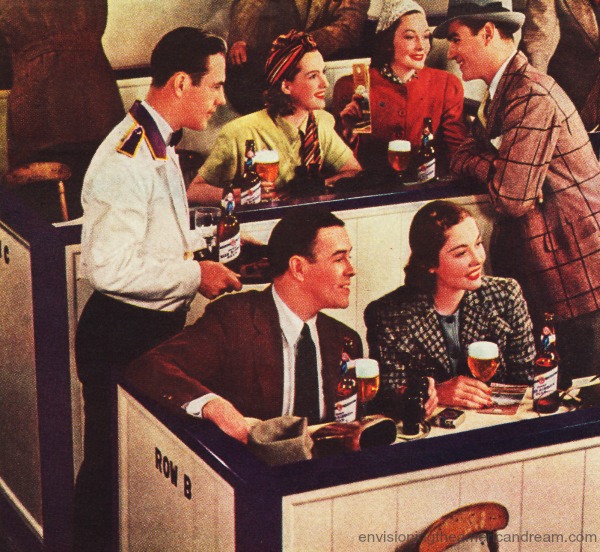 vintage ad Beer Pabst 1939 Santa Anita race track 