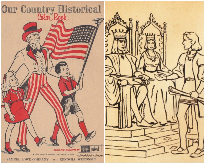 Columbus Coloring Book Uncle Sam and Columbus 