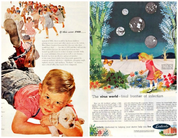 Vintage  Drug ads Lederle 1950s